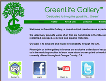 Tablet Screenshot of greenlifegallery.com